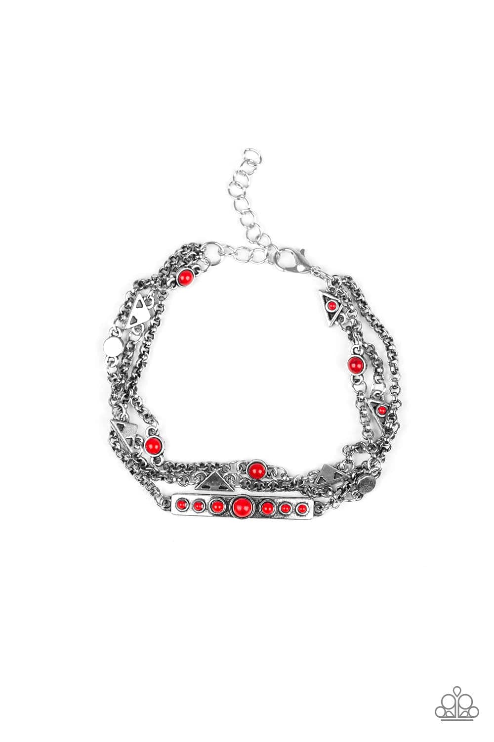 Paparazzi Accessories Bracelet No Means NOMAD - Red