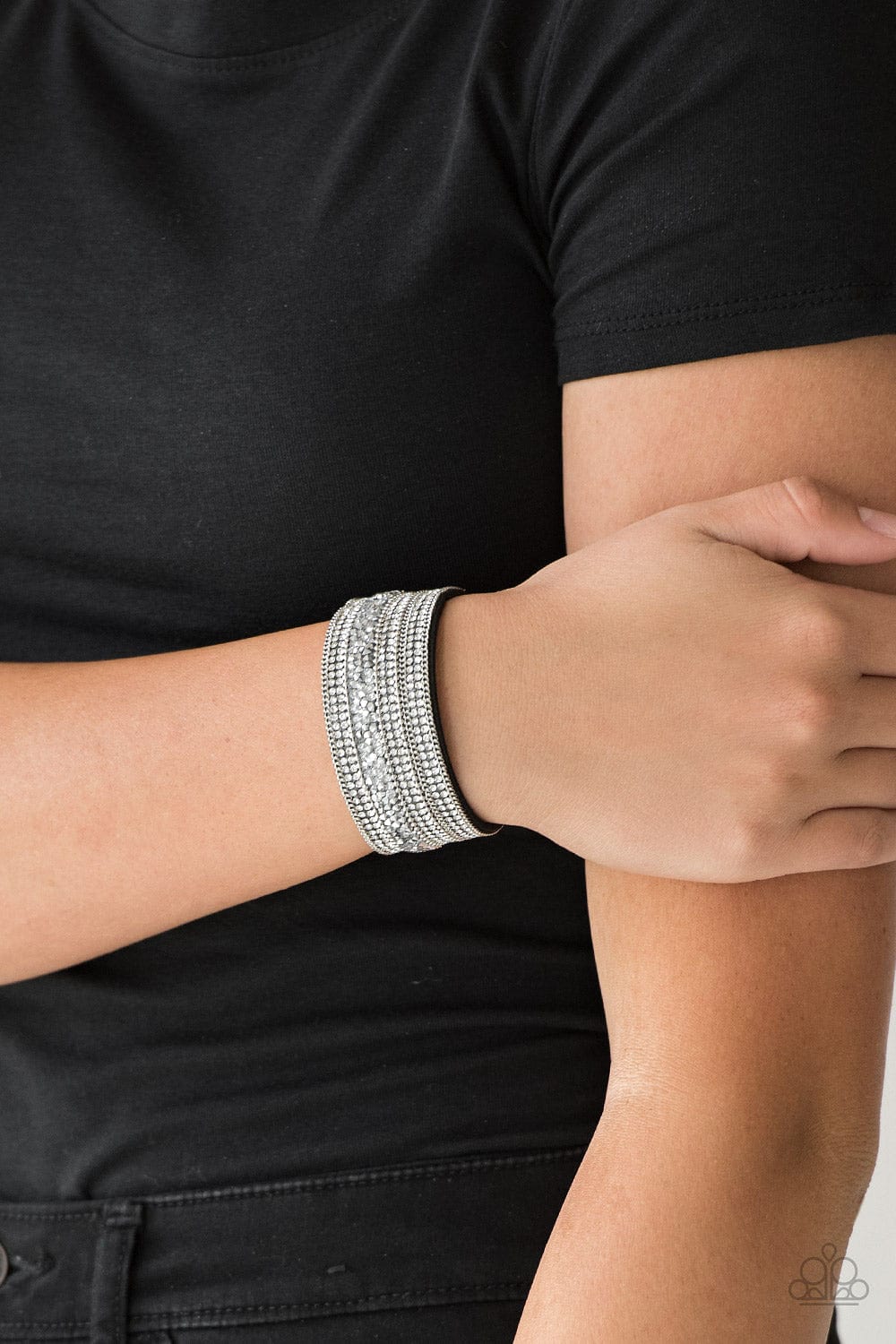 Paparazzi Accessories Bracelet Really Rock Band - Black