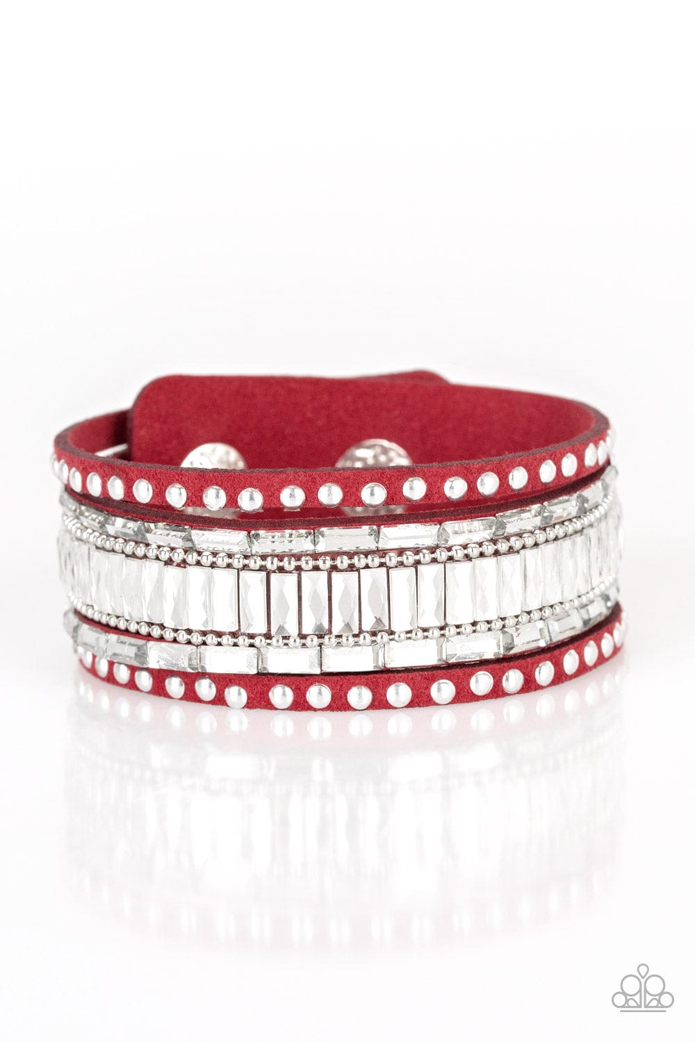 Paparazzi Accessories Bracelet Rock Star Rocker - Red