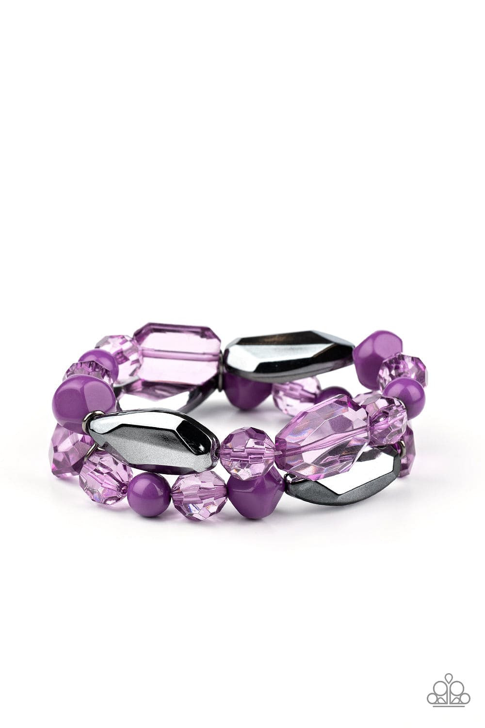 Paparazzi Accessories Bracelet Rockin Rock Candy - Purple