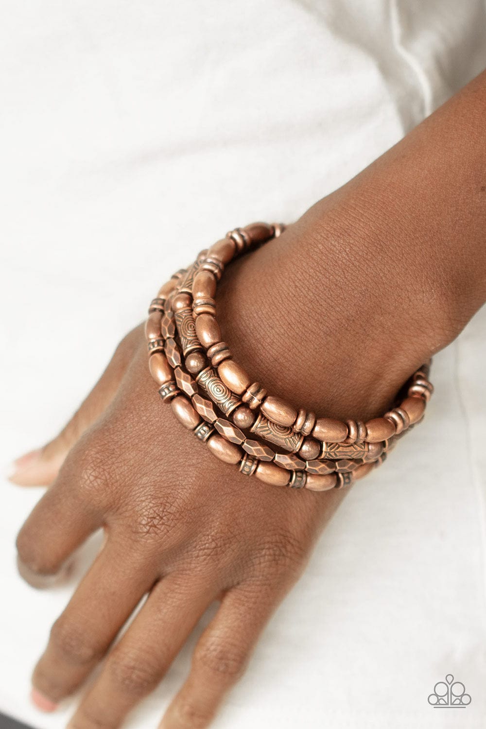 Paparazzi Accessories Bracelet Texture Throwdown - Copper