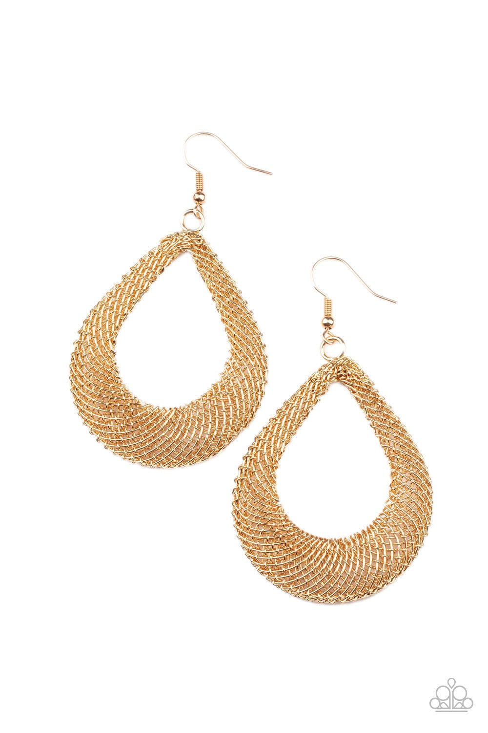 Paparazzi Accessories Earring A Hot MESH - Gold