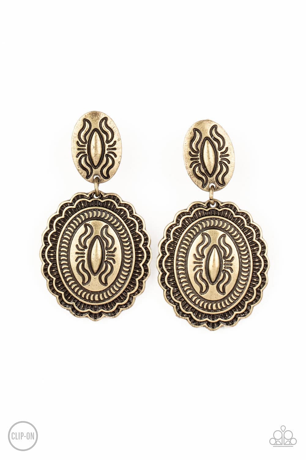 Paparazzi Accessories Earring Ageless Artifact - Brass
