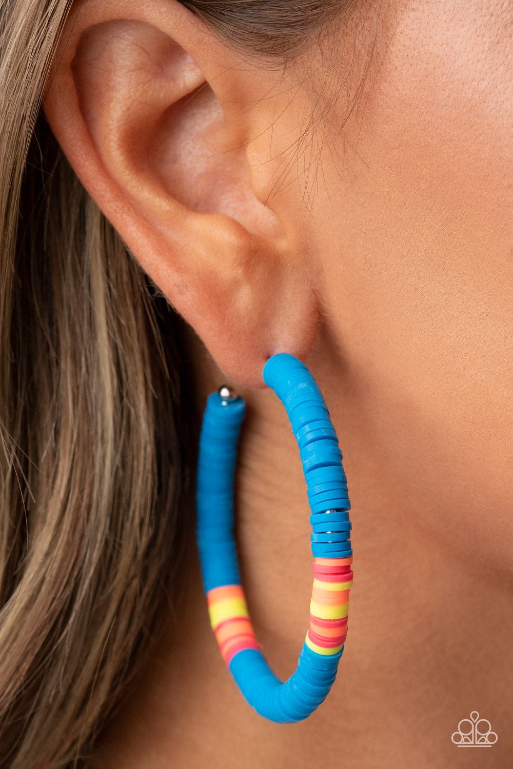 Paparazzi Accessories Earring Colorfully Contagious - Blue