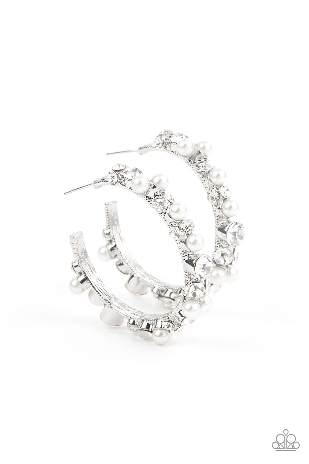 Paparazzi Accessories Earring Let There Be SOCIALITE - White