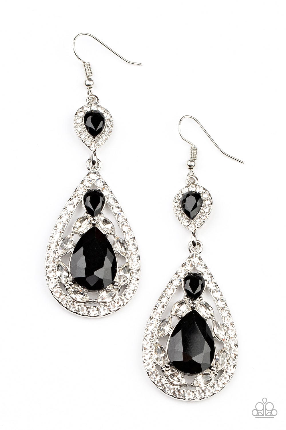 Paparazzi Accessories Earring Posh Pageantry - Black