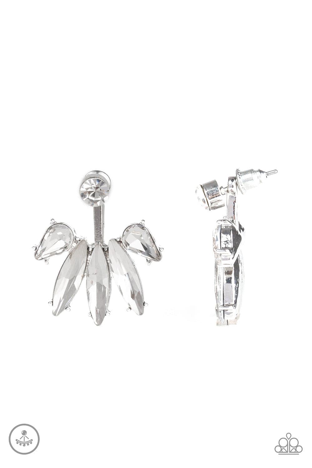 Paparazzi Accessories Earring Stunningly Striking - White