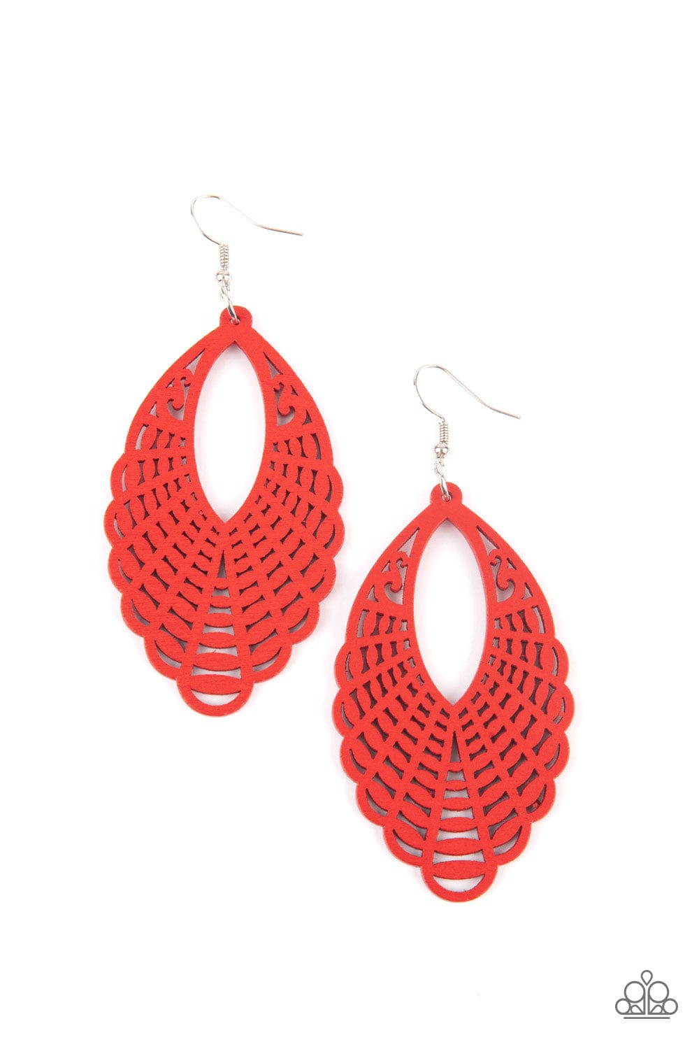 Paparazzi Accessories Earring Tahiti Tankini - Red