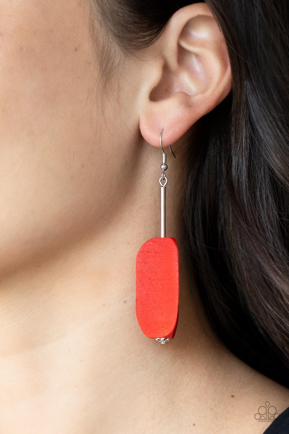 Paparazzi Accessories Earring Tamarack Trail - Red