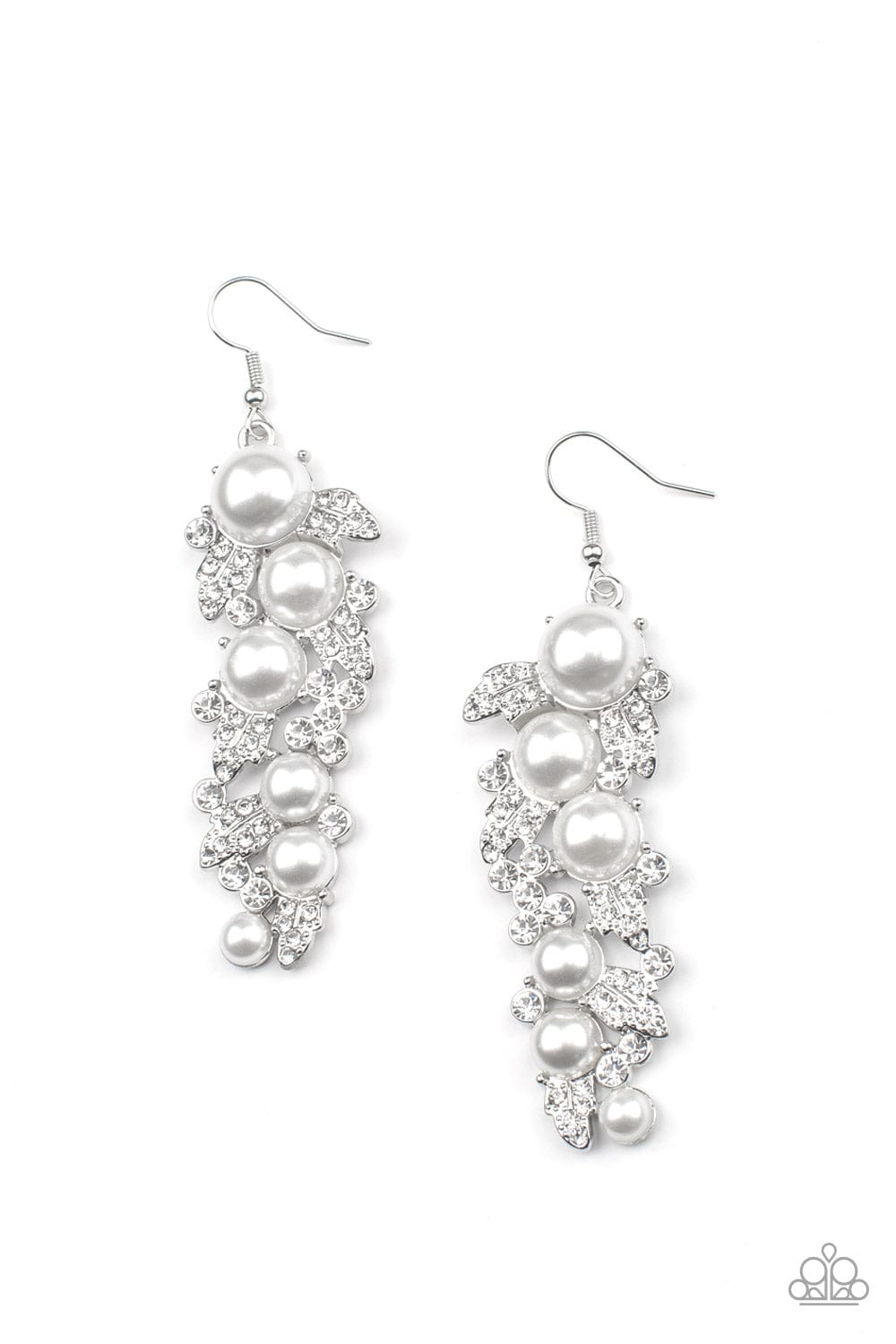 Paparazzi Accessories Earring The Party Has Arrived - White