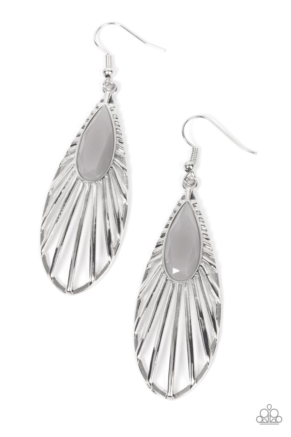 Paparazzi Accessories Earring WING-A-Ding-Ding - Silver