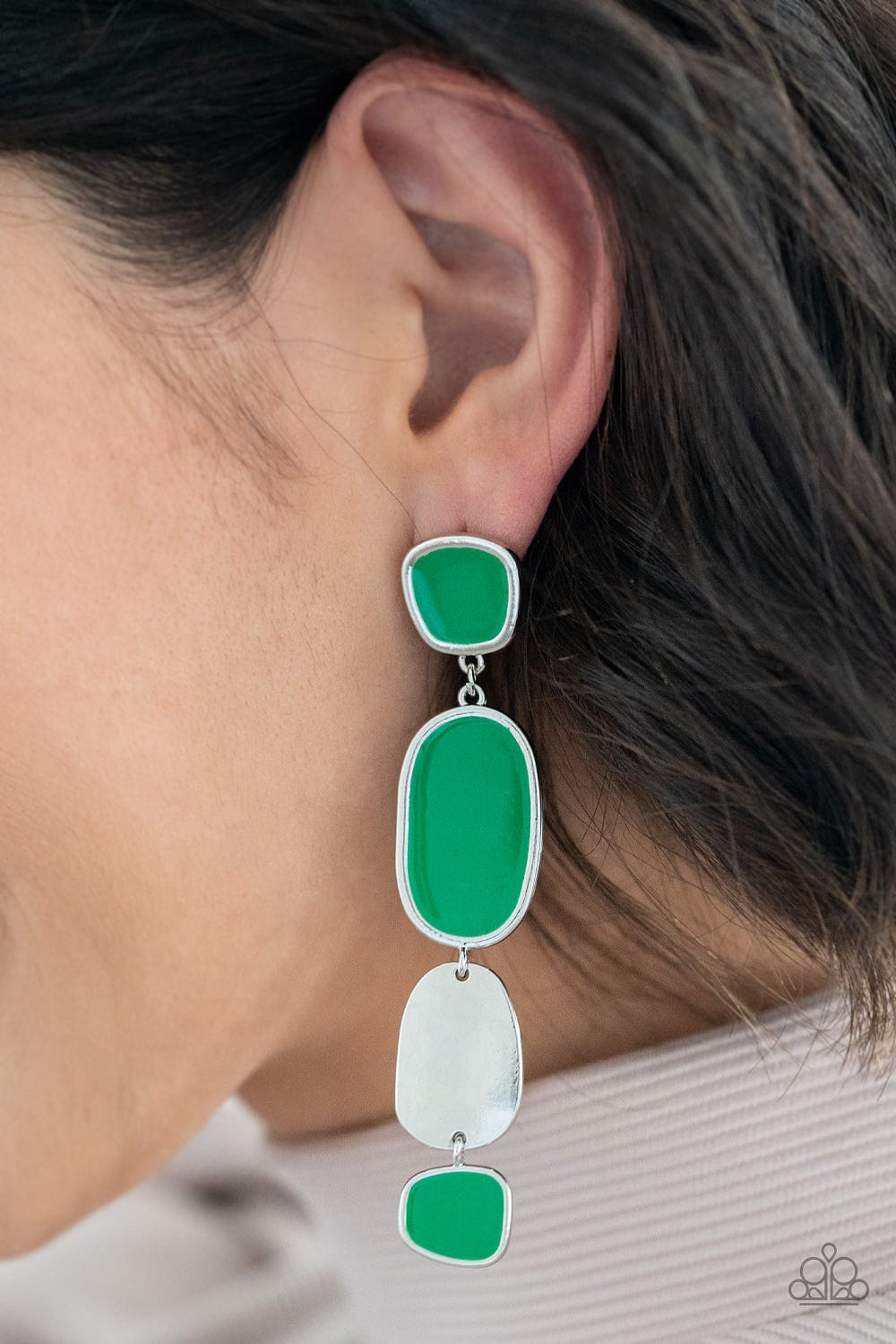 Paparazzi Accessories Earrings All Out Allure - Green
