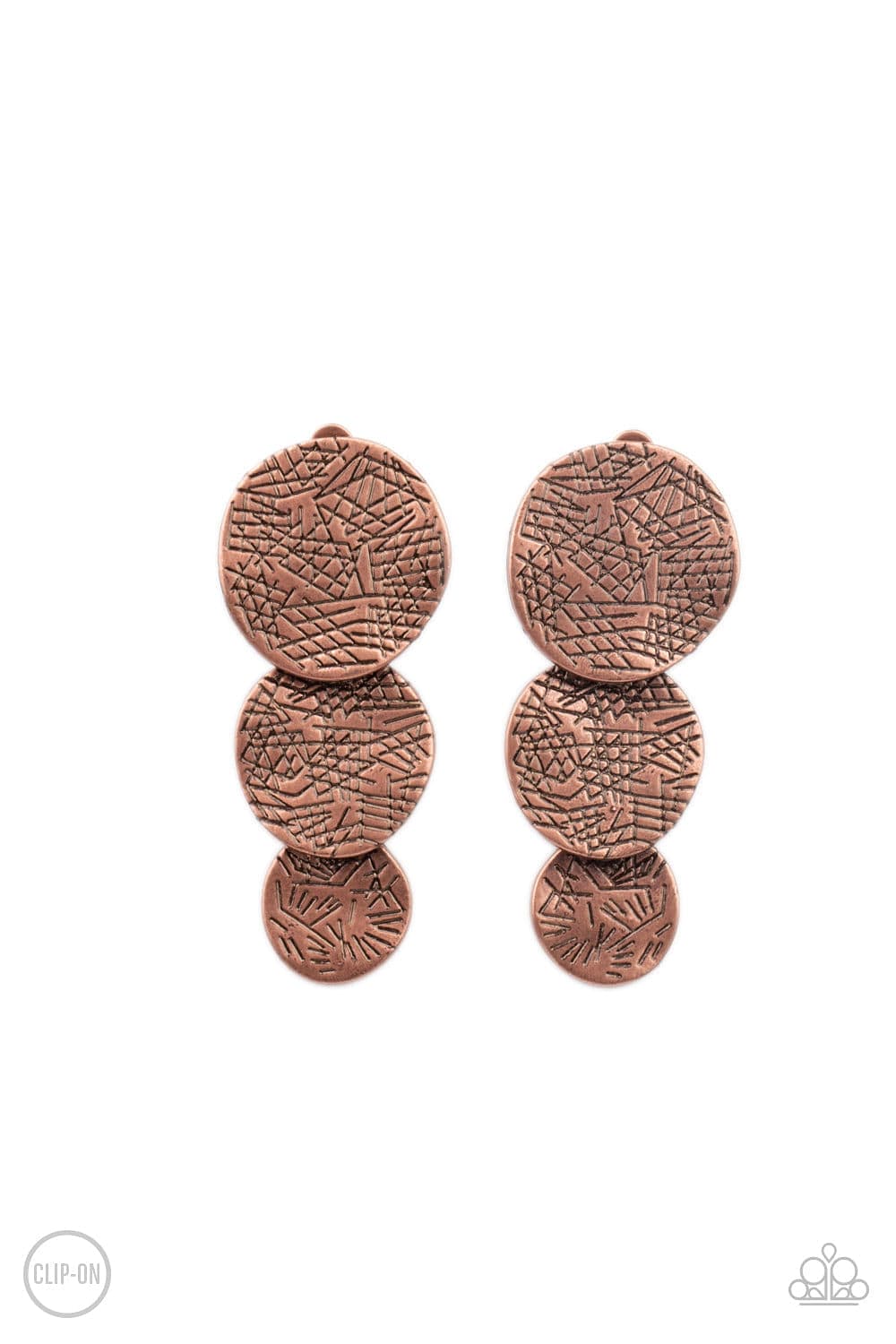 Paparazzi Accessories Earrings Ancient Antiquity - Copper