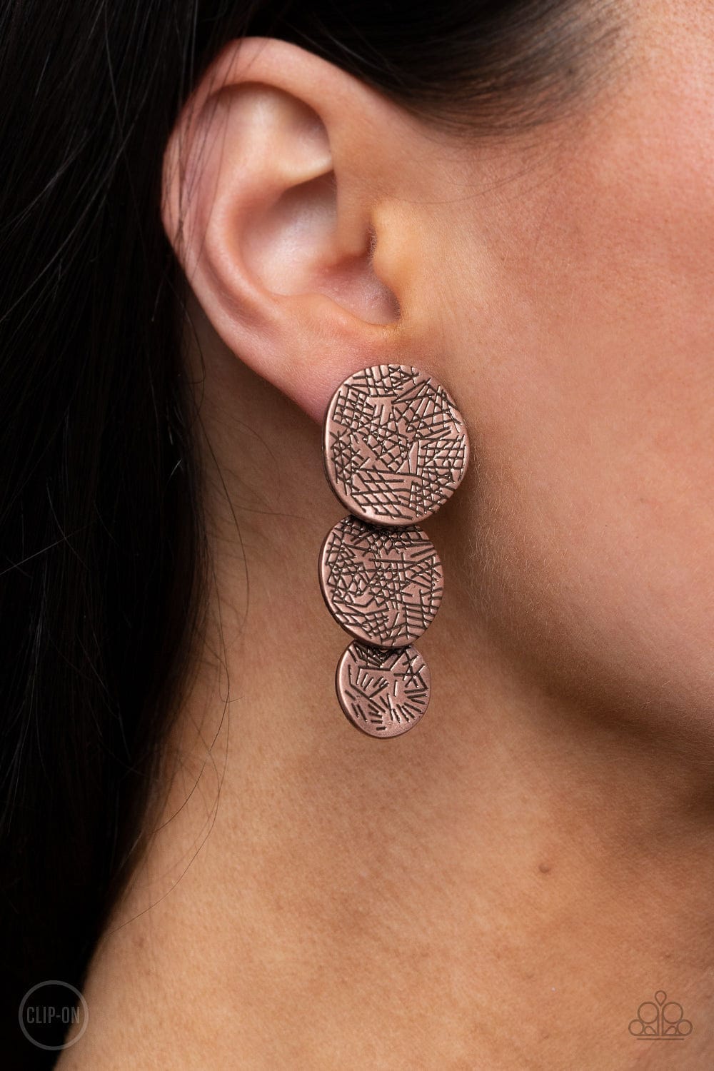 Paparazzi Accessories Earrings Ancient Antiquity - Copper