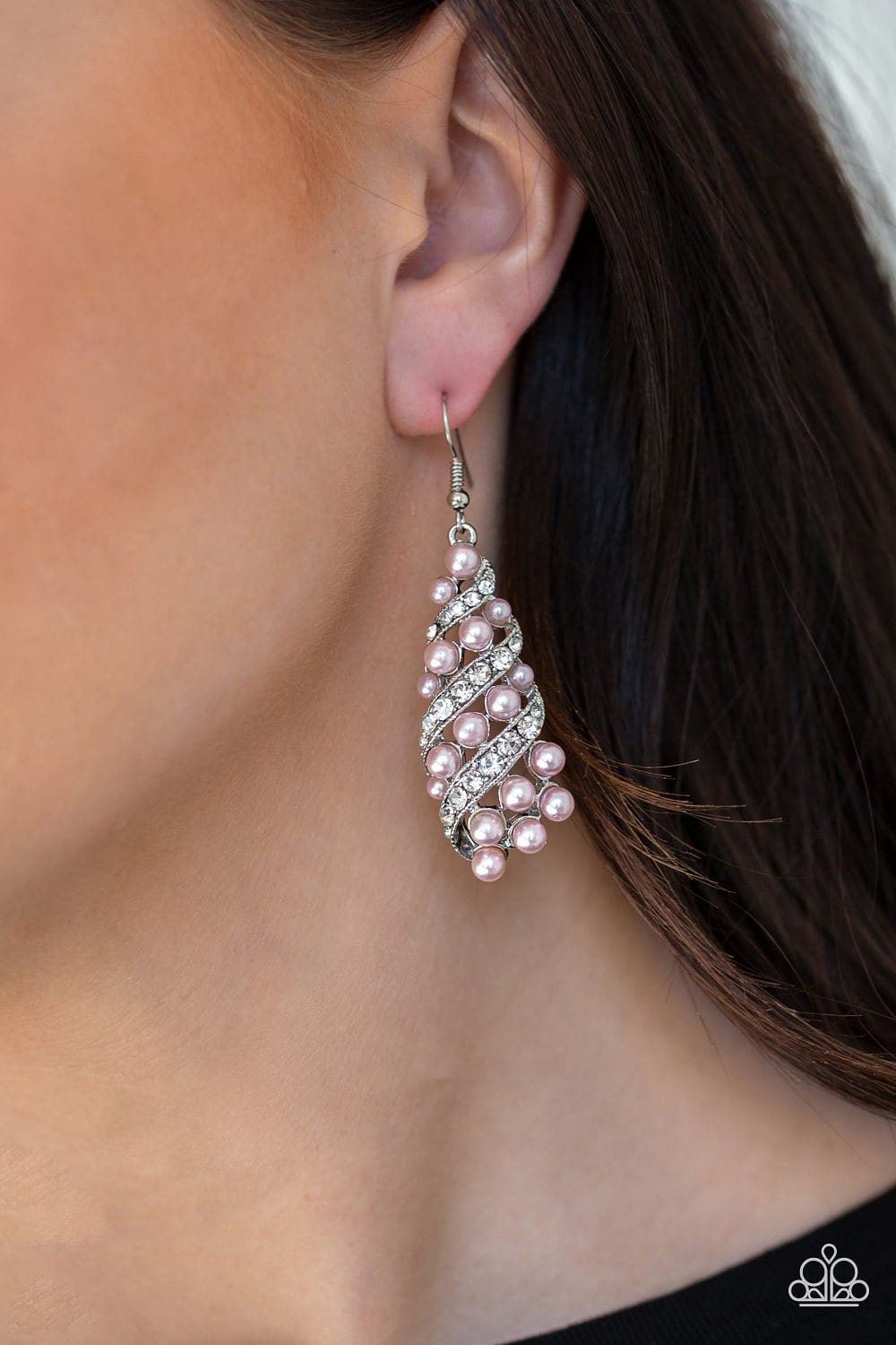 Paparazzi Accessories Earrings Ballroom Waltz - Pink