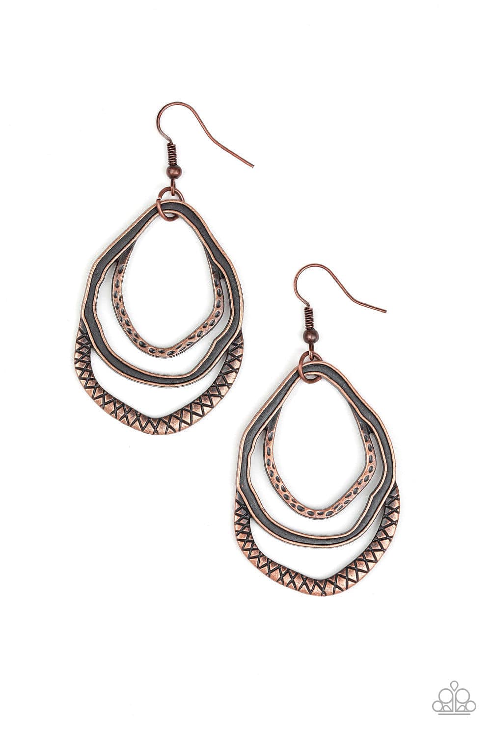 Paparazzi Accessories Earrings Canyon Casual - Copper