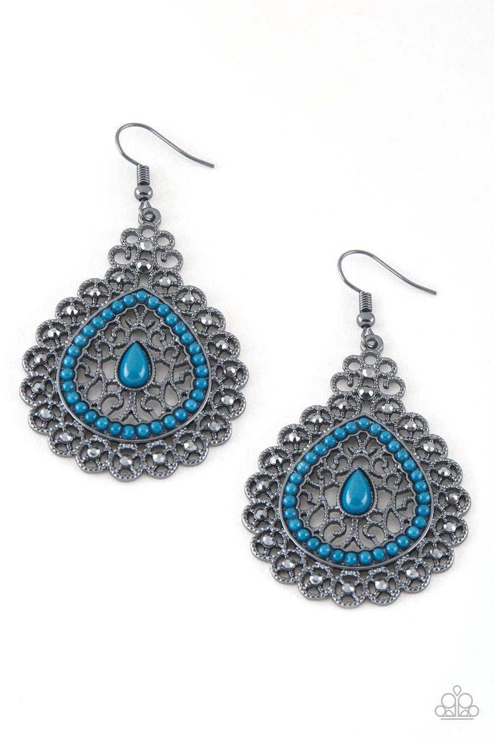 Paparazzi Accessories Earrings Carnival Courtesan - Blue