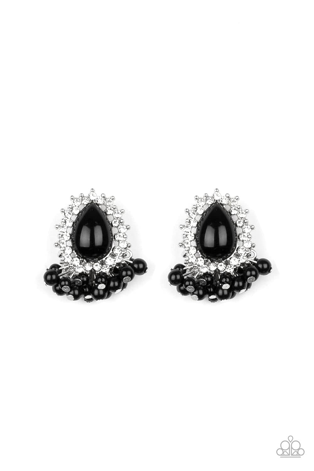 Paparazzi Accessories Earrings Castle Cameo - Black