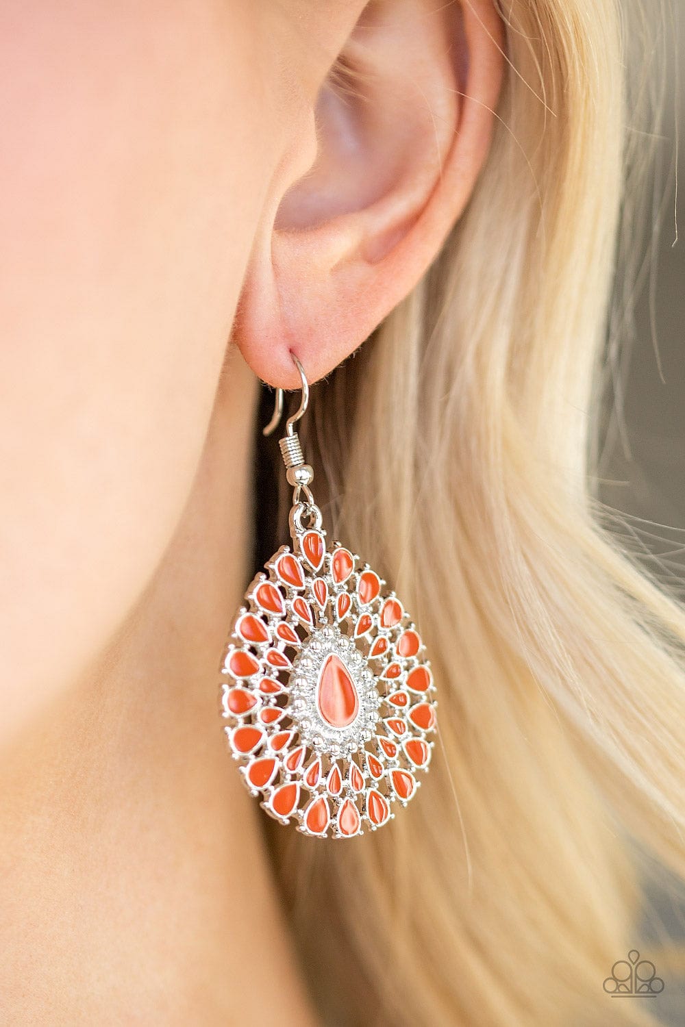 Paparazzi Accessories Earrings City Chateau - Orange