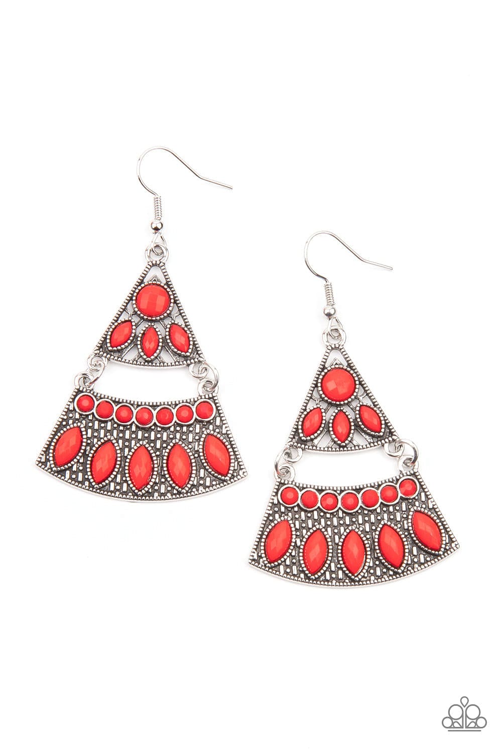 Paparazzi Accessories Earrings Desert Fiesta - Red