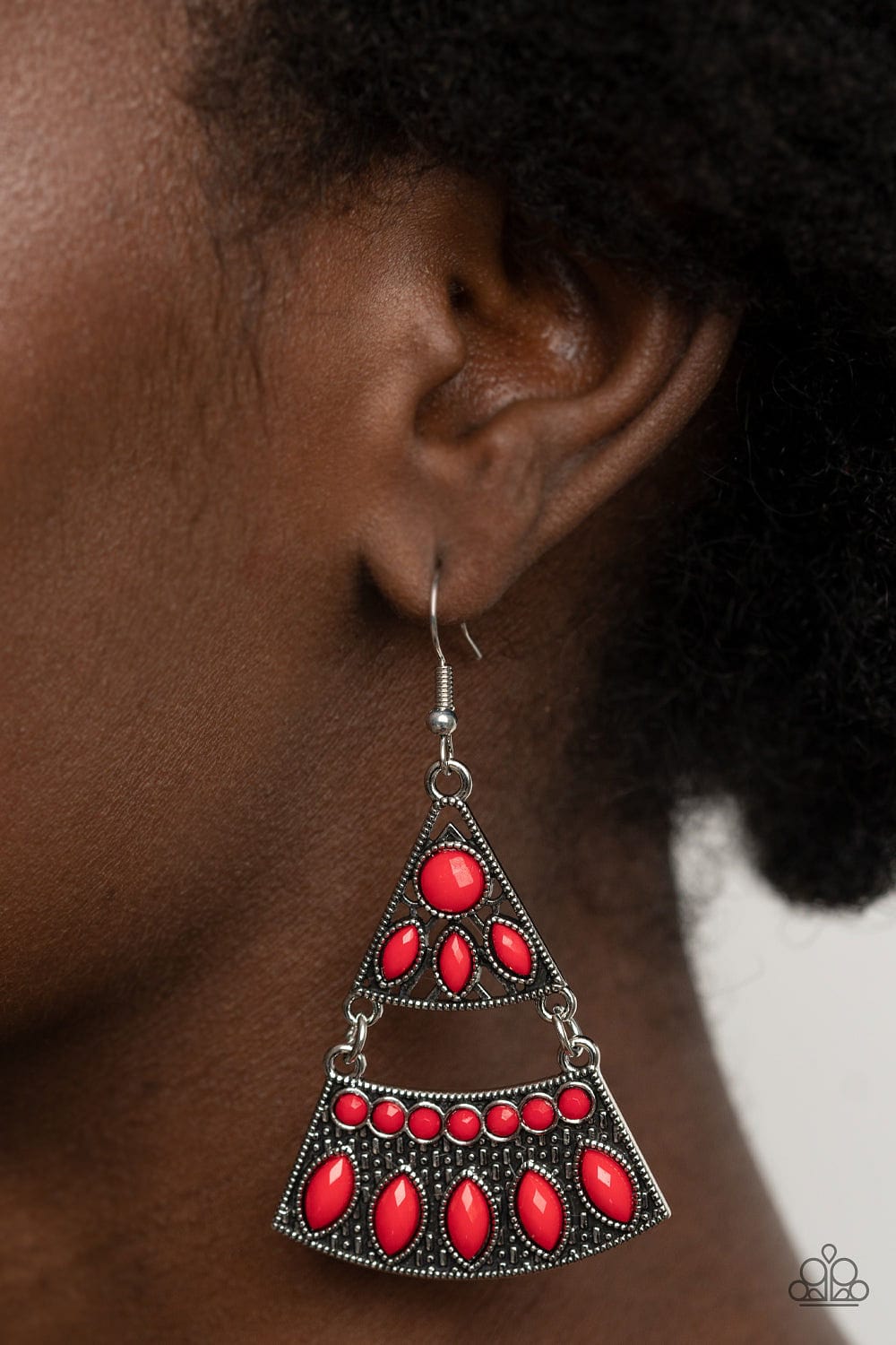Paparazzi Accessories Earrings Desert Fiesta - Red