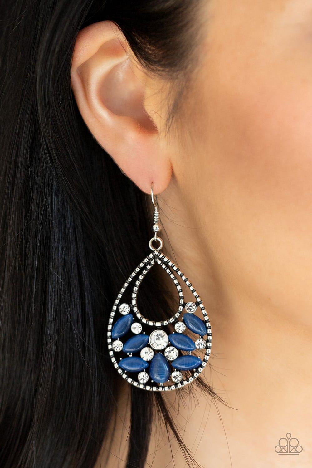 Paparazzi Accessories Earrings Dewy Dazzle - Blue