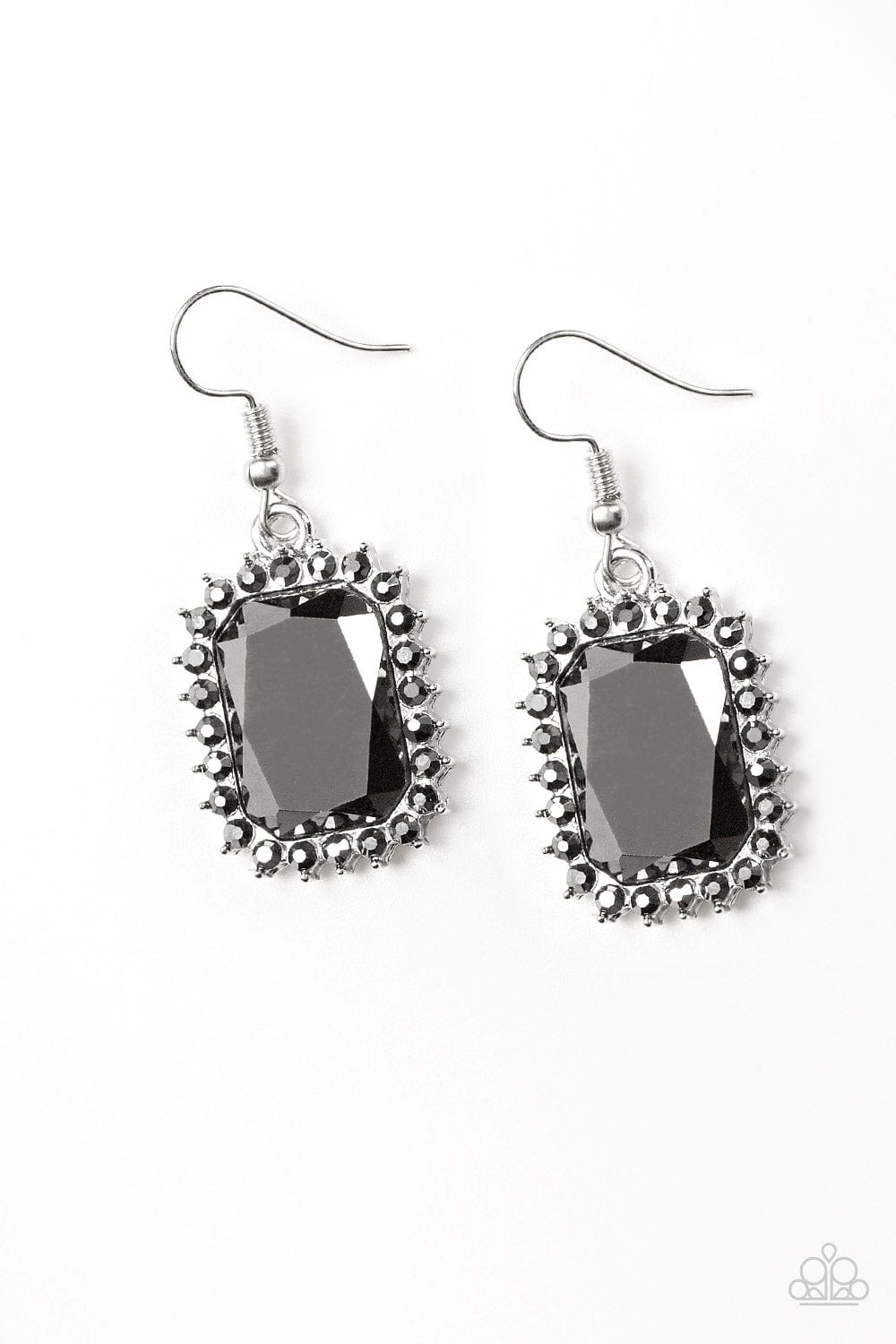 Paparazzi Accessories Earrings Downtown Dapper - Silver