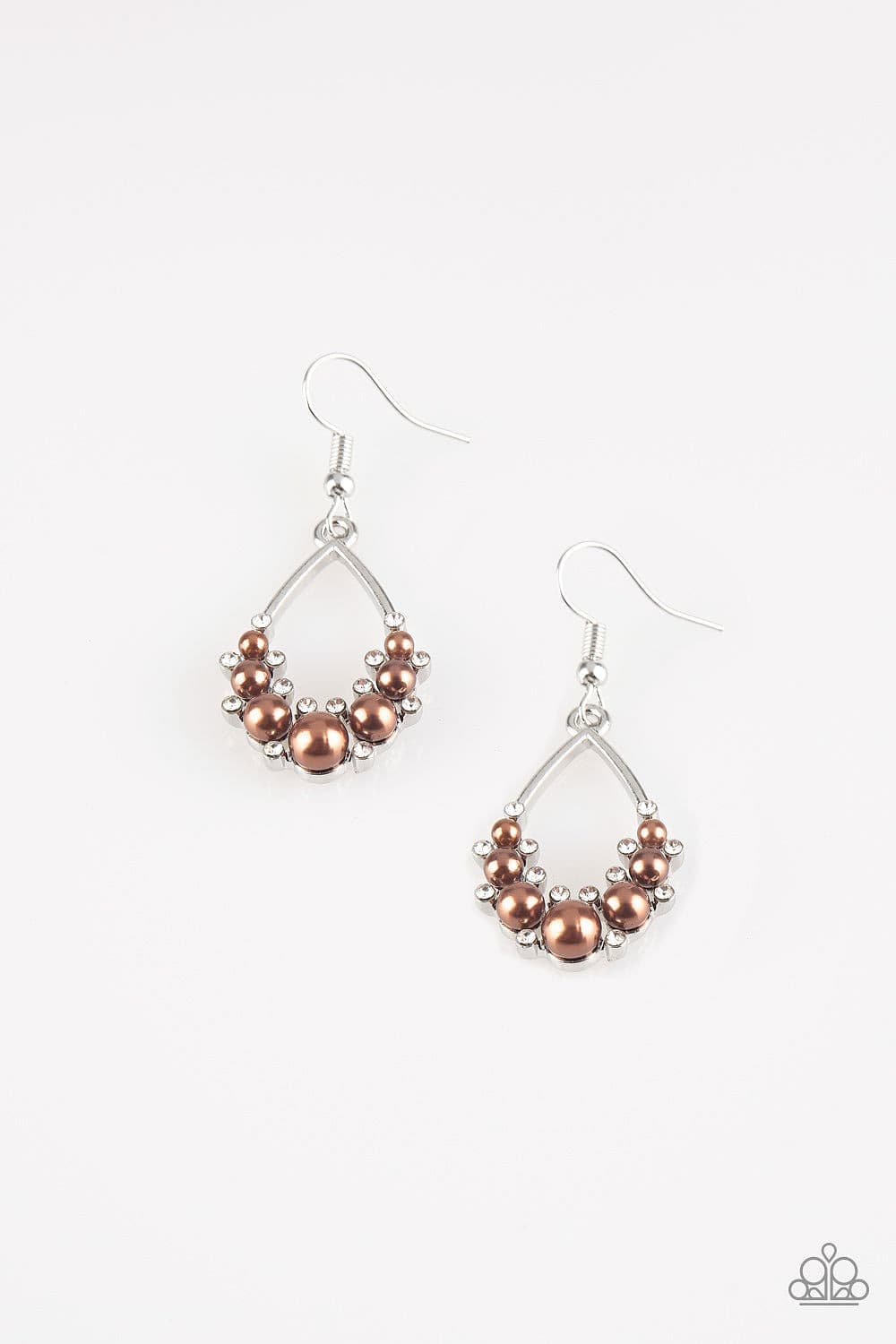 Paparazzi Accessories Earrings Fancy First - Brown
