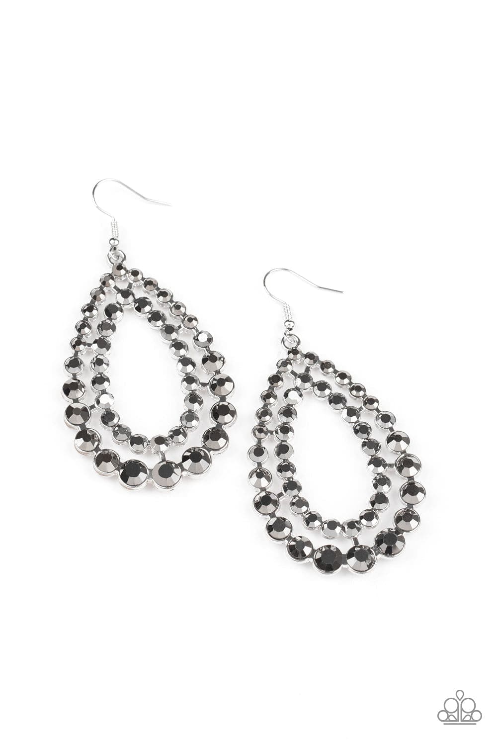 Paparazzi Accessories Earrings Glacial Glaze - Silver