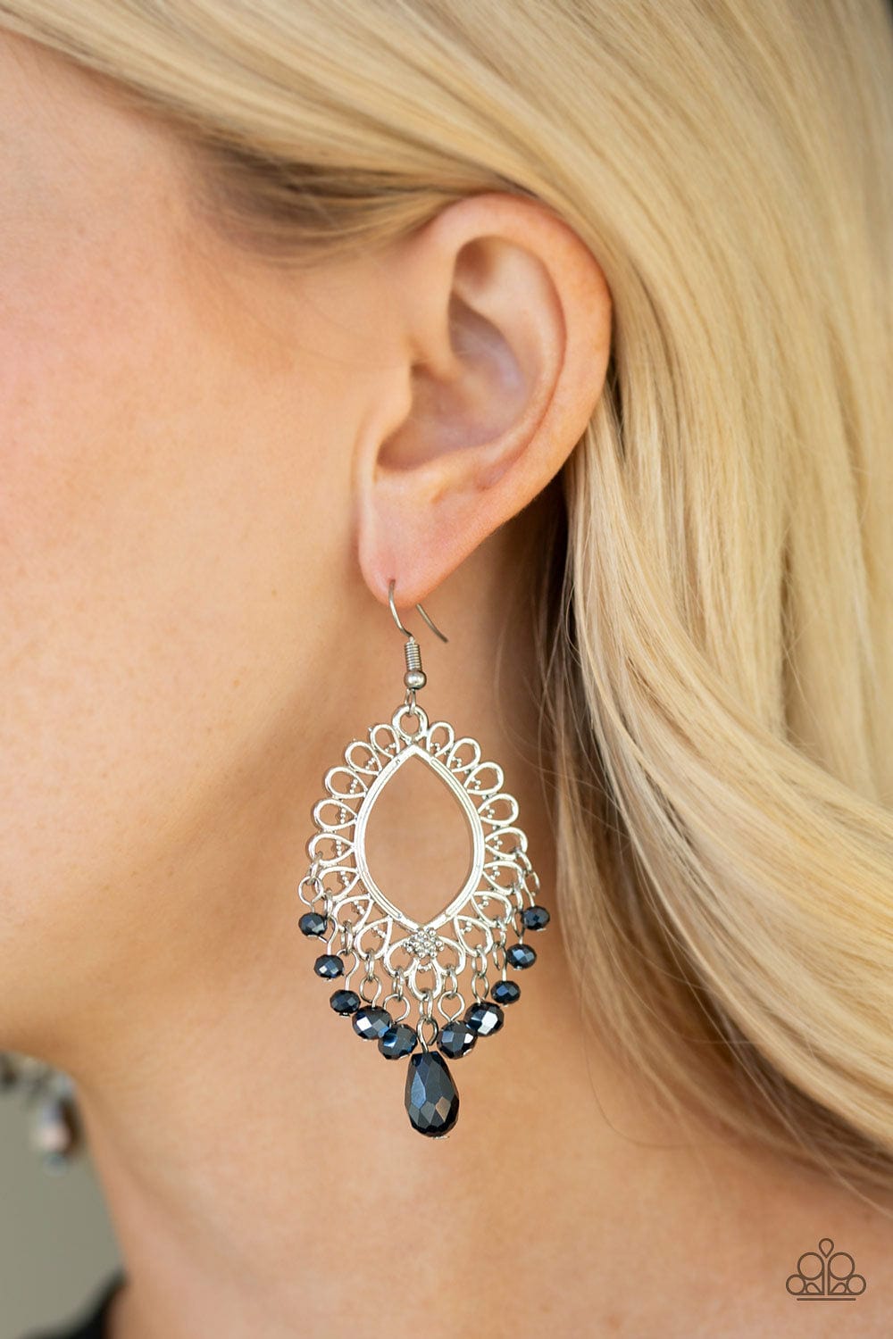 Paparazzi Accessories Earrings Just Say NOIR - Blue