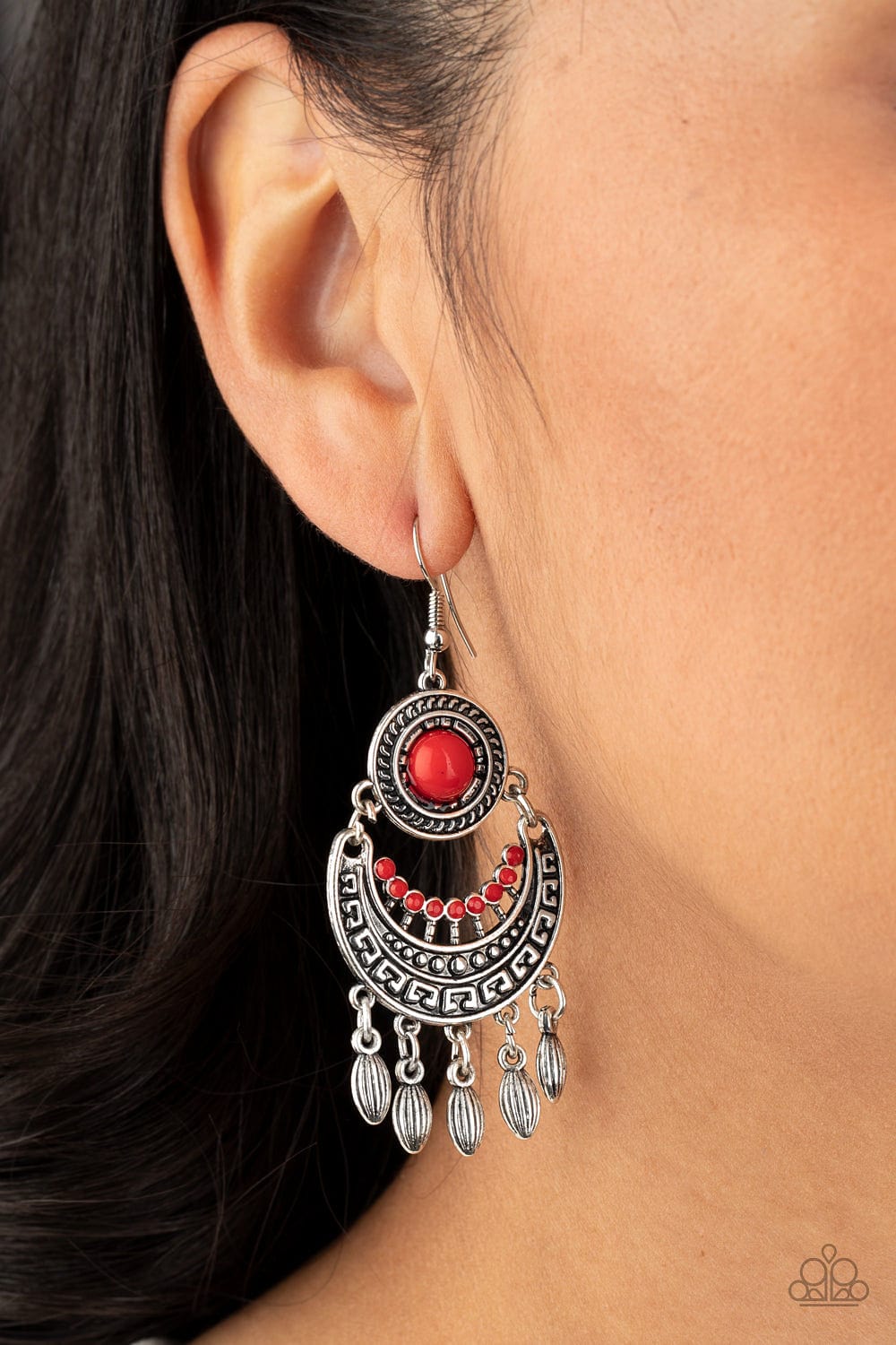 Paparazzi Accessories Earrings Mantra to Mantra - Red