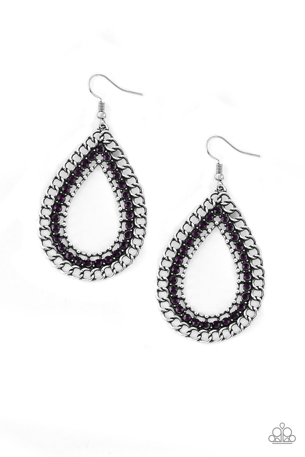 Paparazzi Accessories Earrings Mechanical Marvel - Purple