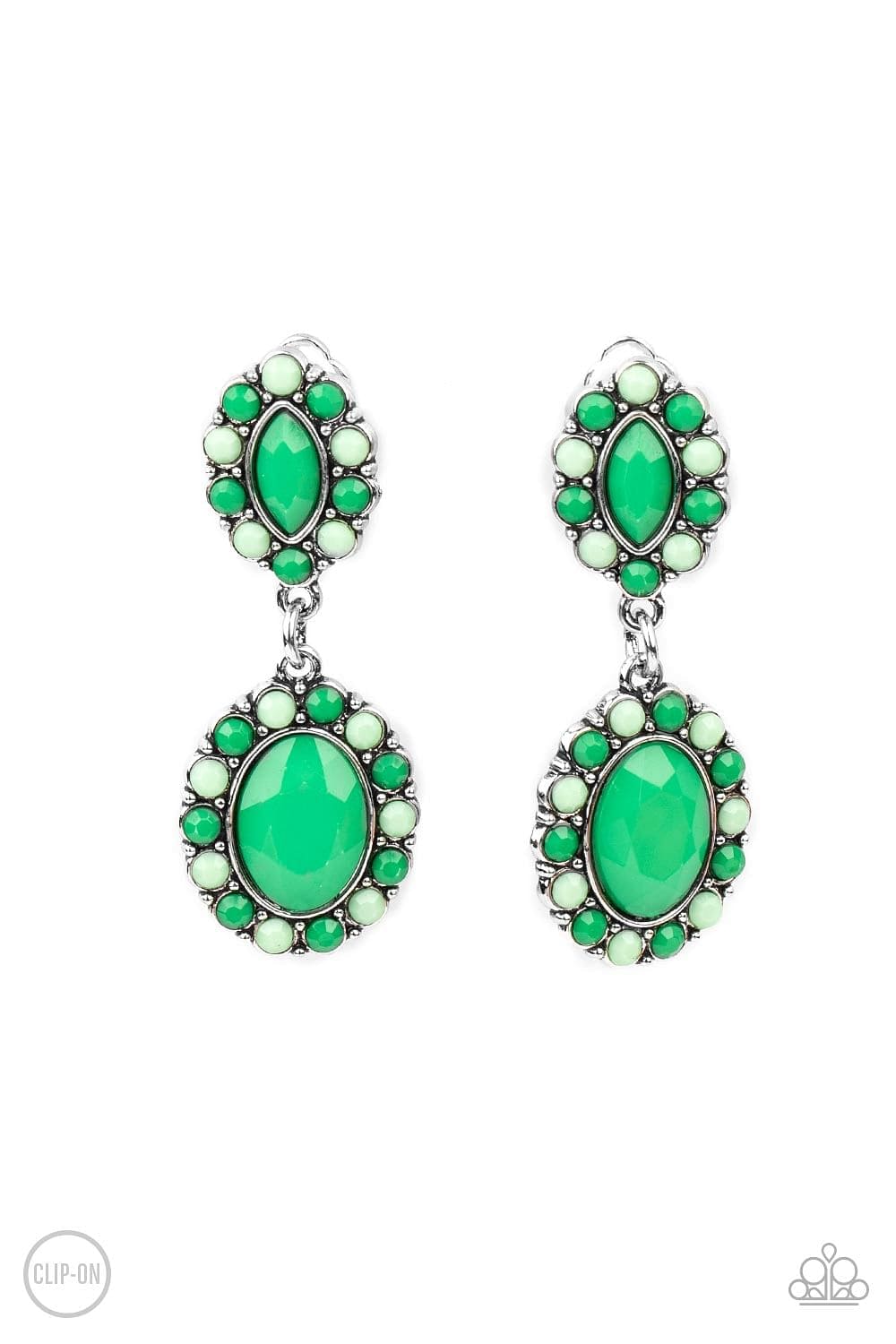 Paparazzi Accessories Earrings Positively Pampered - Green