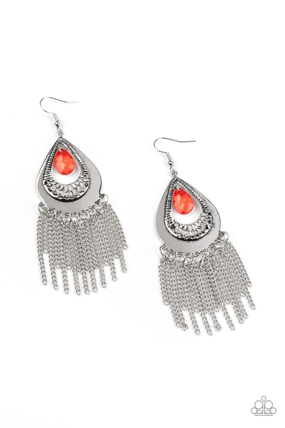 Paparazzi Accessories Earrings Scattered Storms - Red