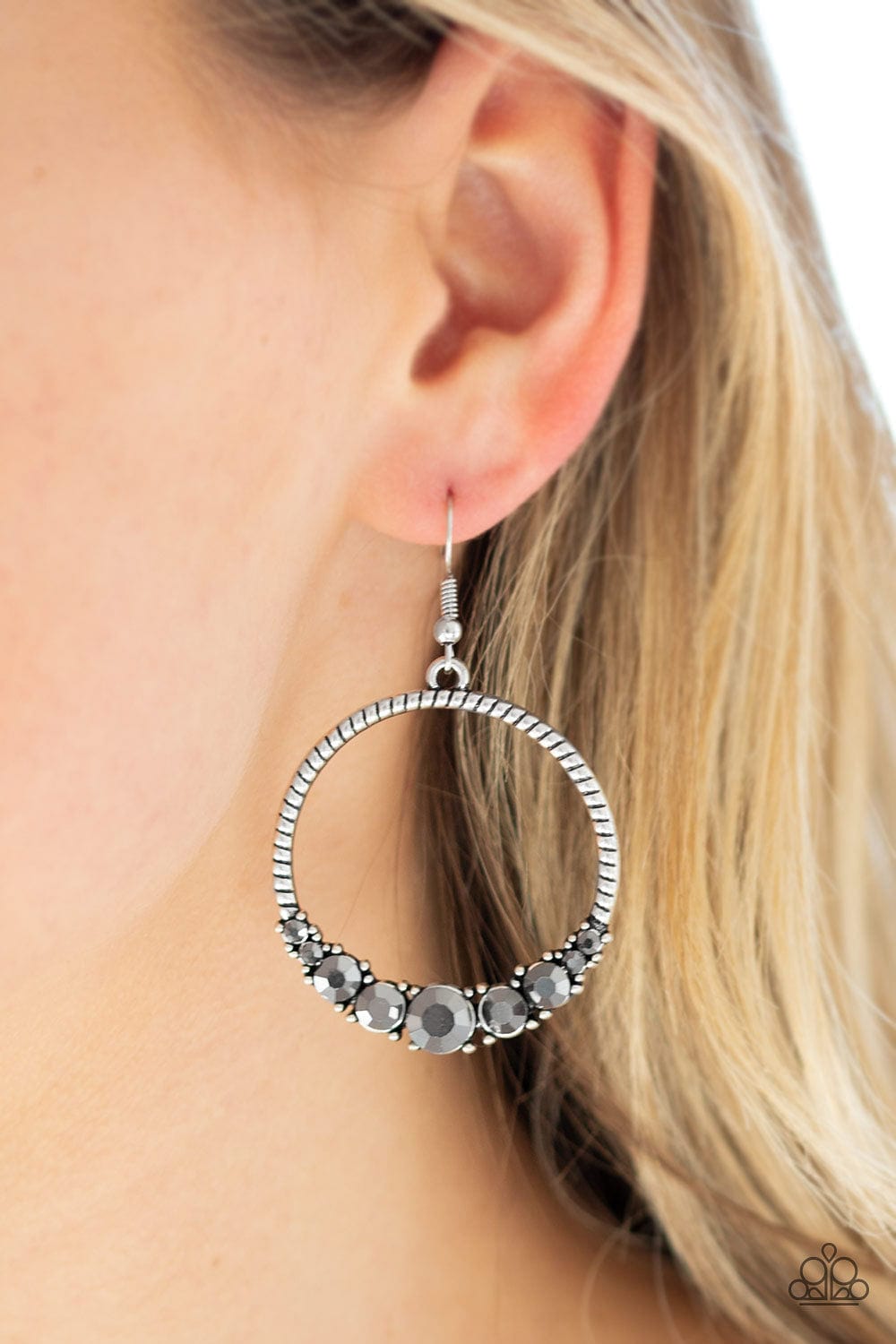 Paparazzi Accessories Earrings Self-Made Millionaire - Silver
