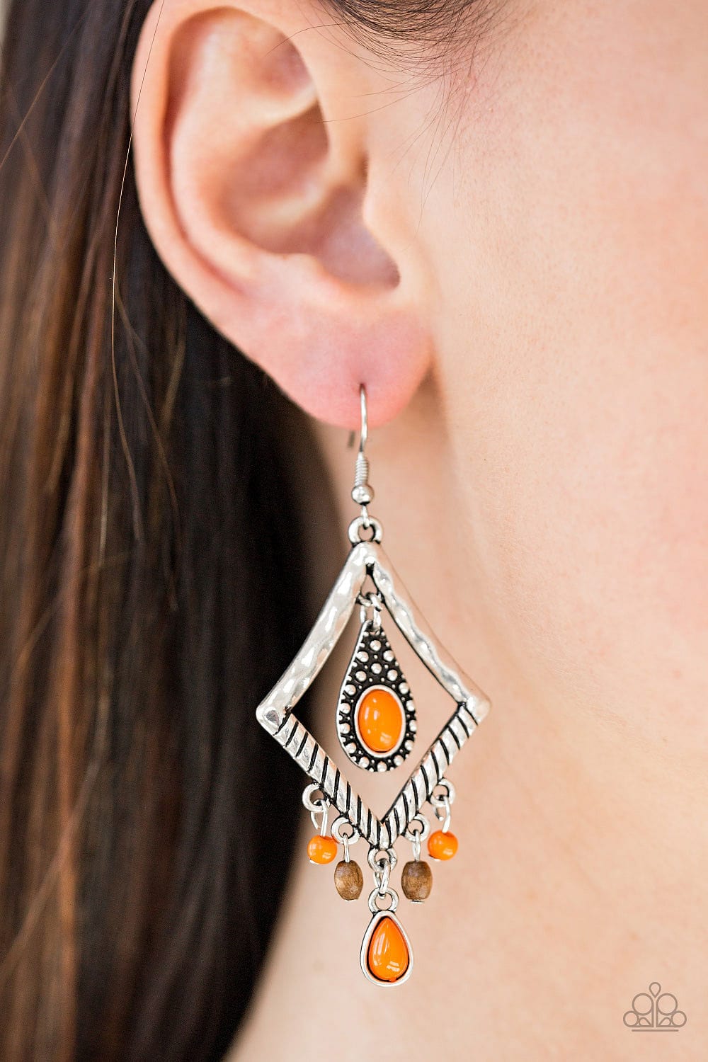 Paparazzi Accessories Earrings Southern Sunsets - Orange
