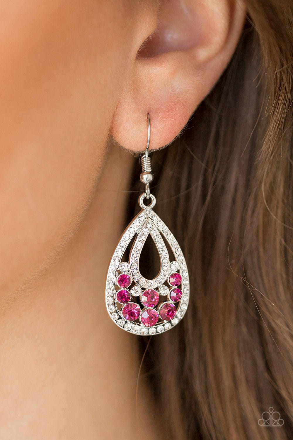 Paparazzi Accessories Earrings Sparkling Stardom - Pink