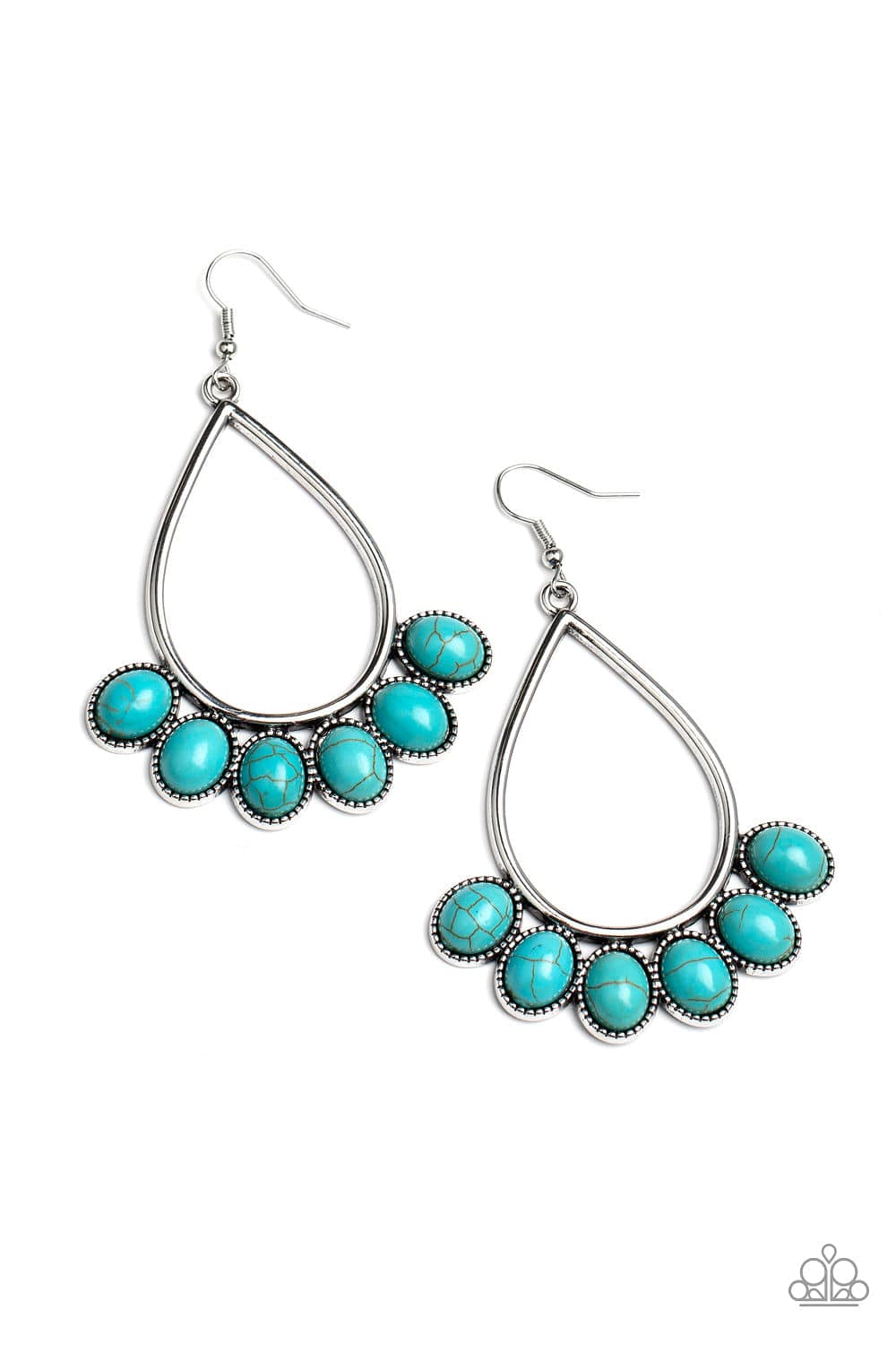 Paparazzi Accessories Earrings Stone Sky - Blue