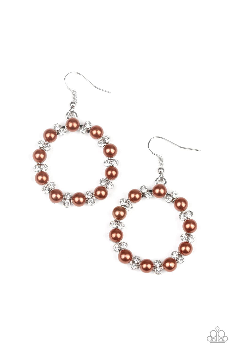 Paparazzi Accessories Earrings Symphony Sparkle - Brown