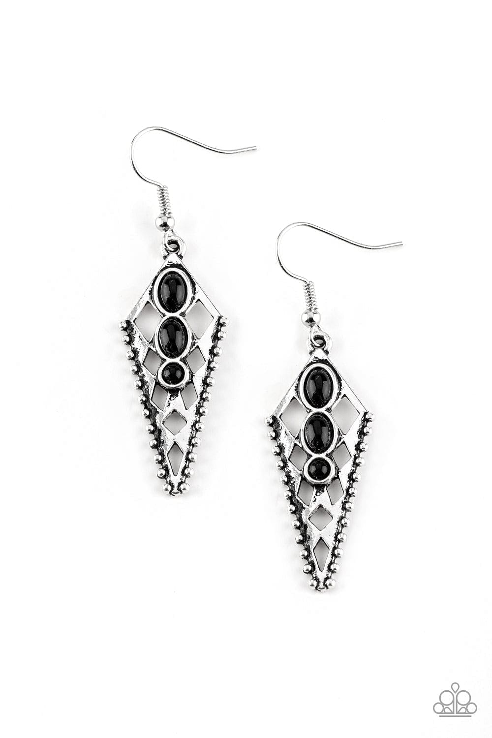 Paparazzi Accessories Earrings Terra Territory - Black