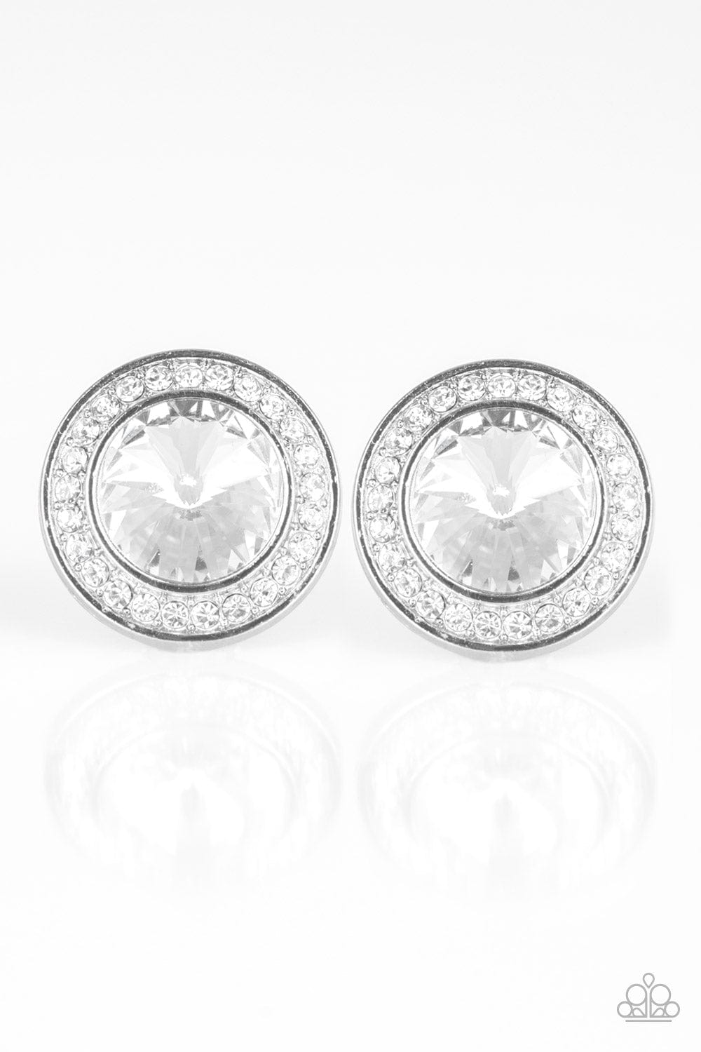 Paparazzi Accessories Earrings What Should I BLING? - White