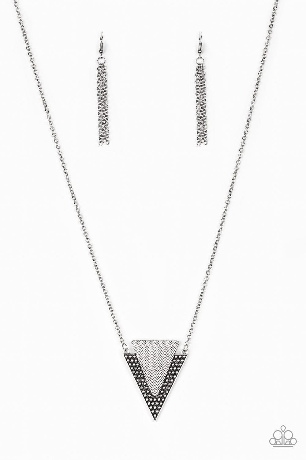 Paparazzi Accessories Necklace Ancient Arrow - Silver