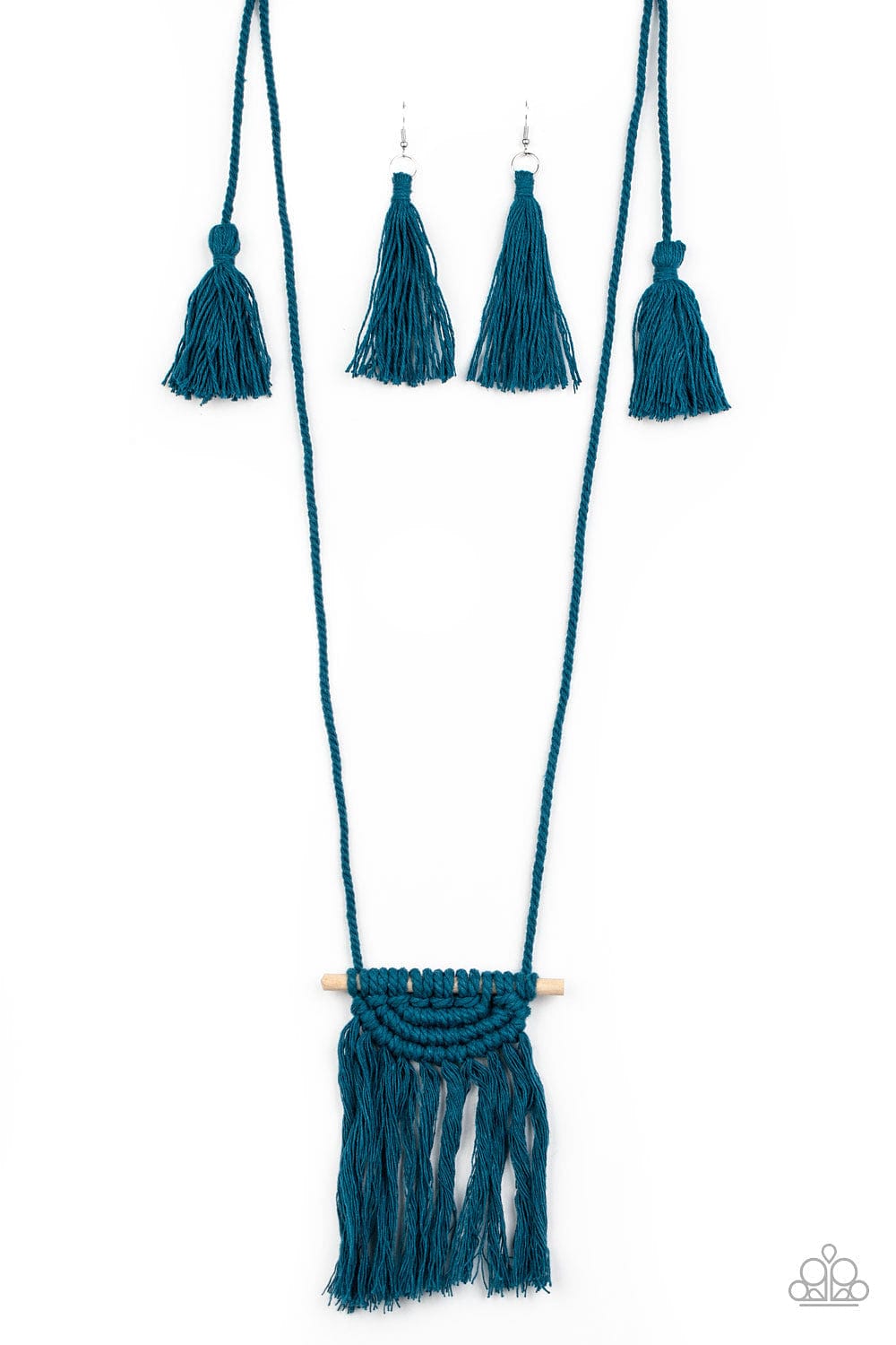 Paparazzi Accessories Necklace Between You and MACRAME - Blue
