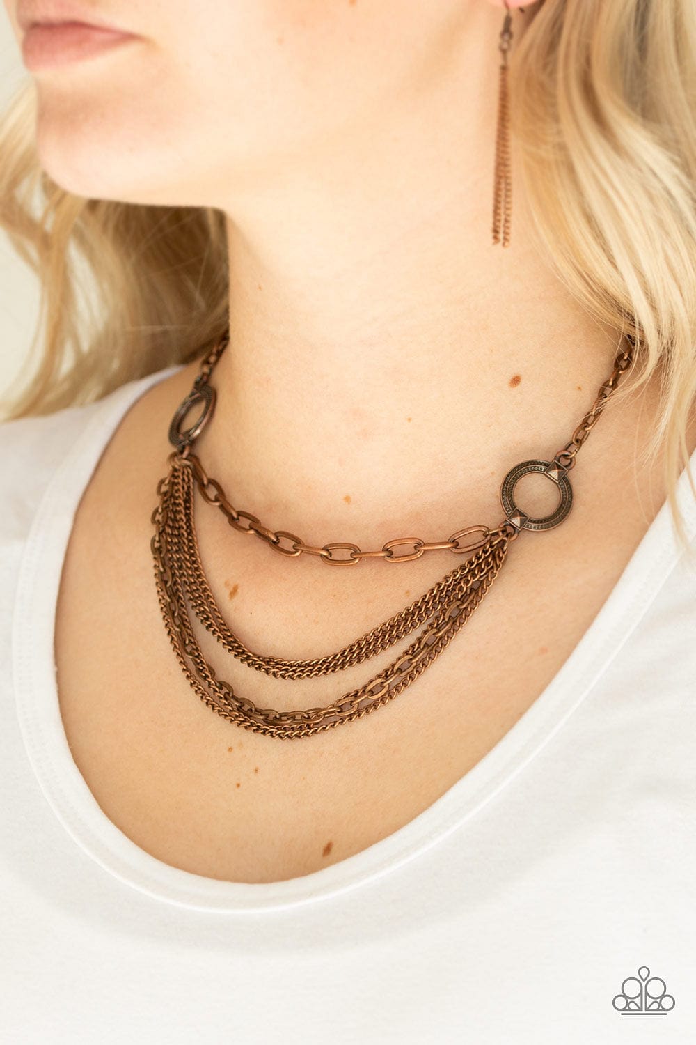 Paparazzi Accessories Necklace CHAINS of Command - Copper