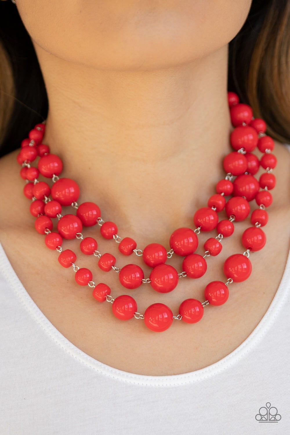 Paparazzi Accessories Necklace Everyone Scatter! - Red