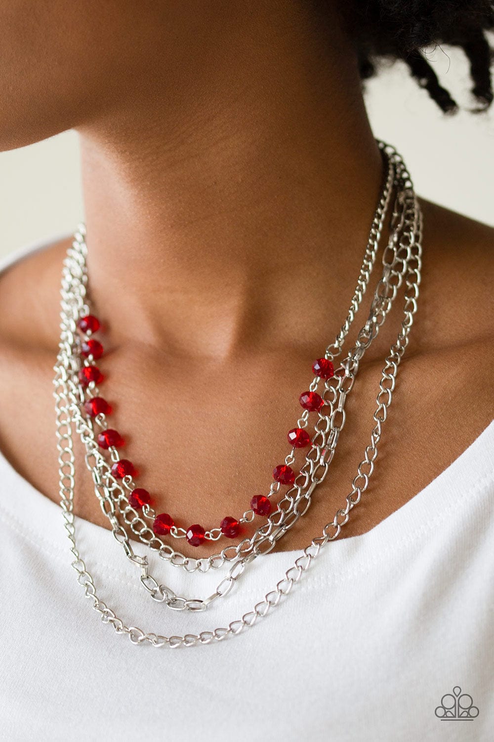 Paparazzi Accessories Necklace Extravagant Elegance - Red