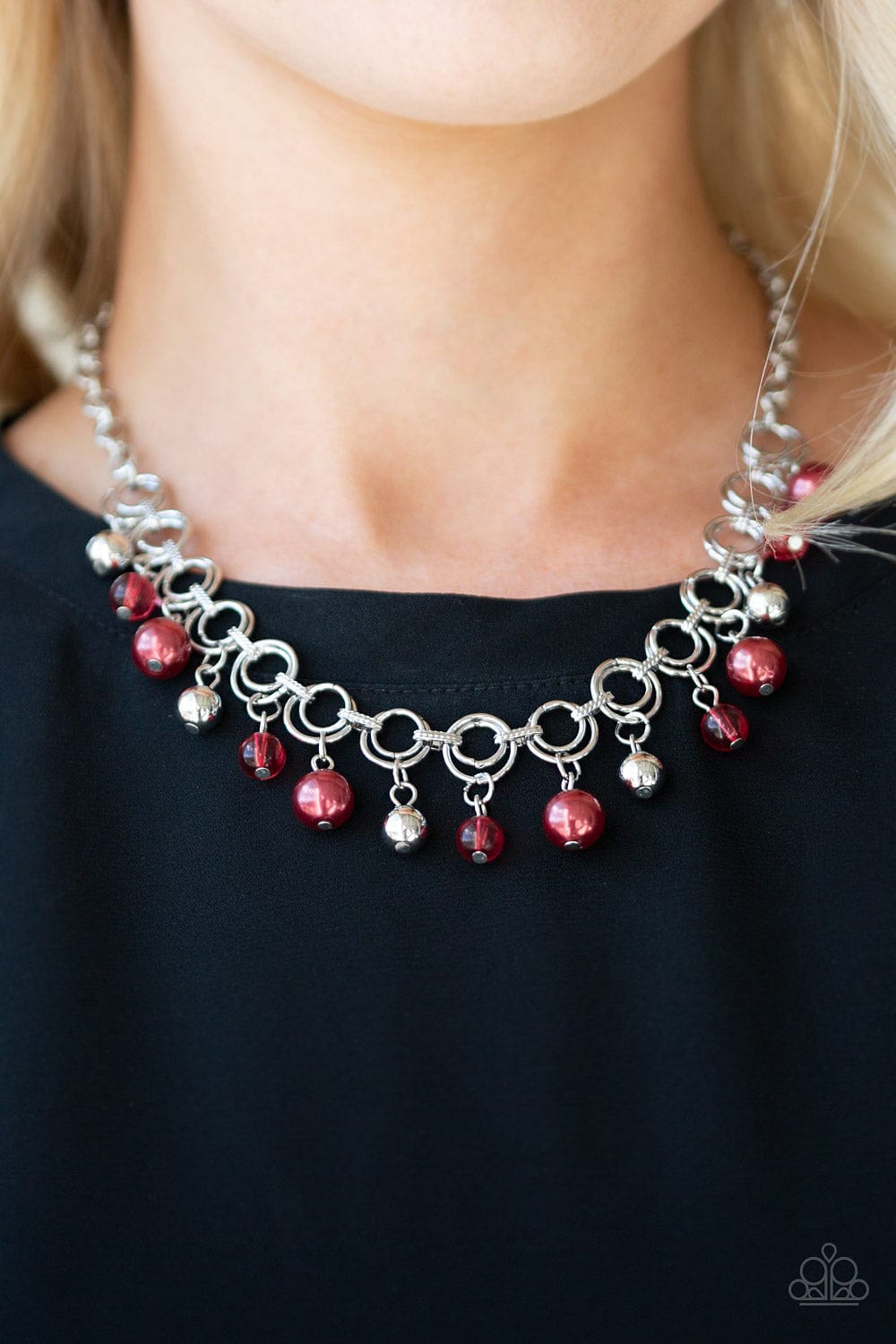 Paparazzi Accessories Necklace Fiercely Fancy - Red