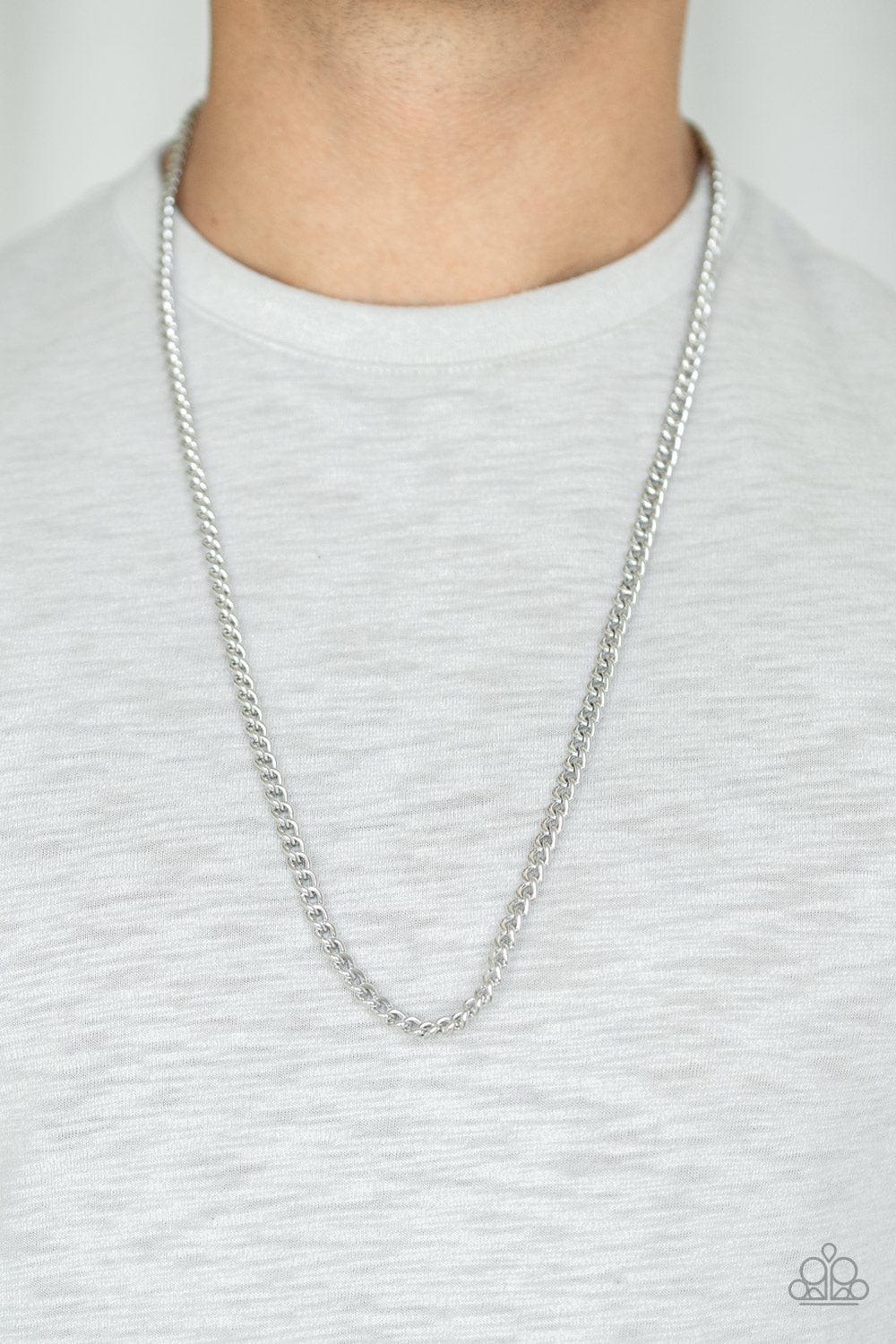 Paparazzi Accessories Necklace First Rule Of Fight Club - Silver