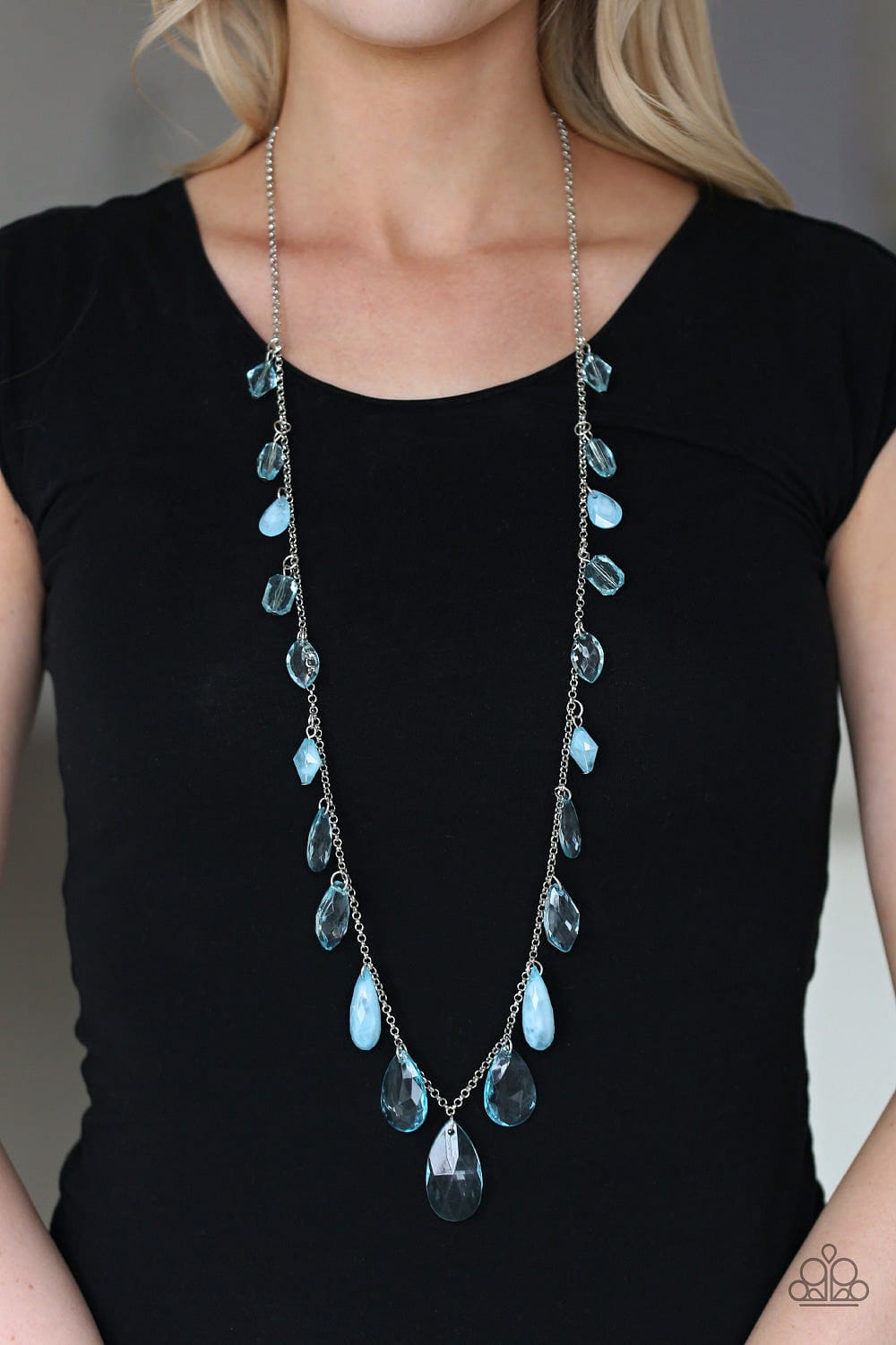 Paparazzi Accessories Necklace GLOW And Steady Wins The Race - Blue