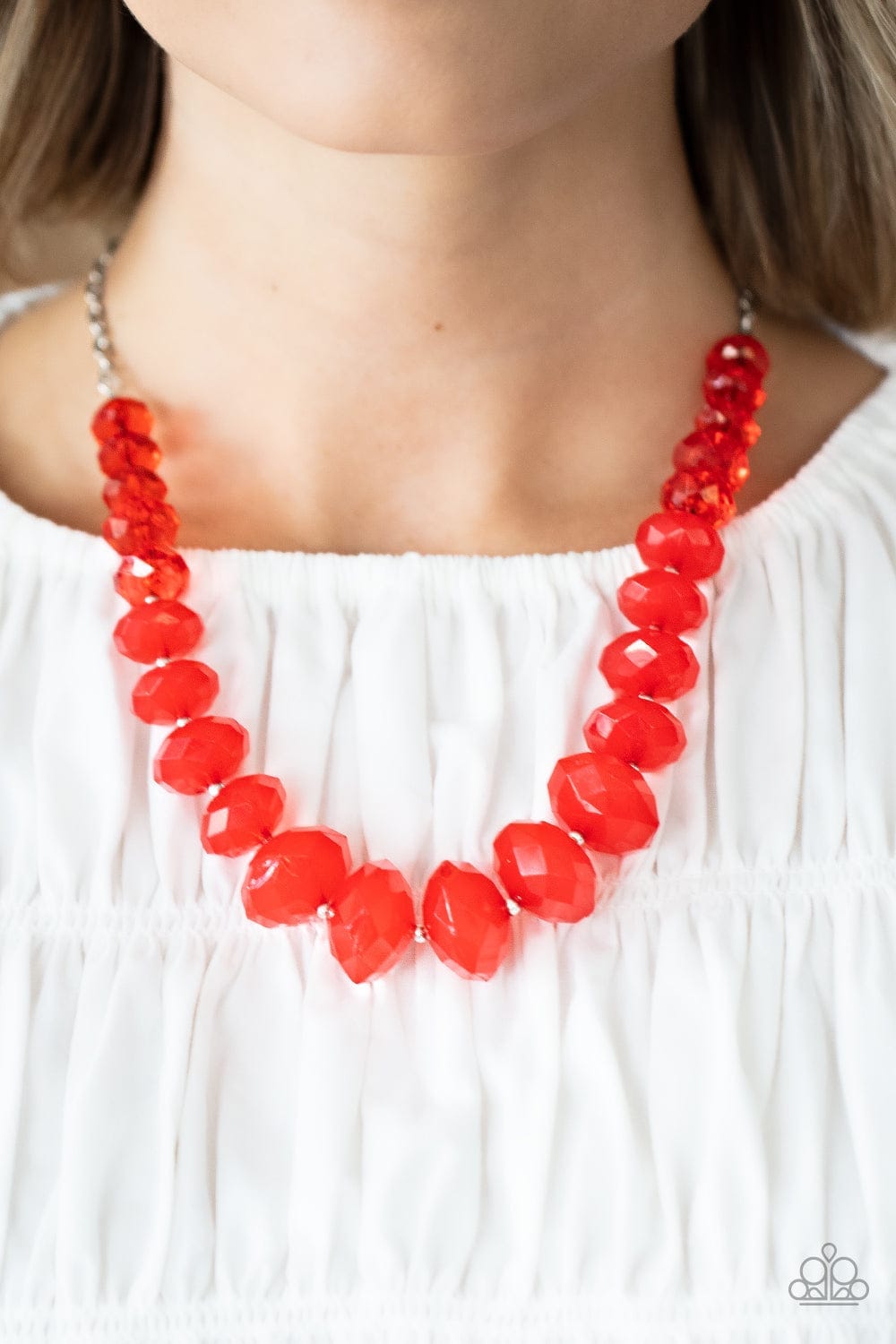Paparazzi Accessories Necklace Happy-GLOW-Lucky - Red